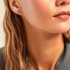 Histoire d'Or Boucles D'oreilles Puces Emilian Or Jaune Améthyste* Boucles D'Oreilles|Clous D'Oreilles