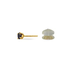 Clearance Histoire d'Or Boucles D'oreilles Puces Elea Serti Griffe or jaune saphir