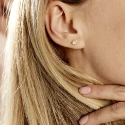 New Histoire d'Or Boucles D'oreilles Puces Elea or jaune oxyde