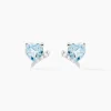 Histoire d'Or Boucles D'oreilles Puces Eva Or Blanc Topaze Et Oxyde De Zirconium* Boucles D'Oreilles|Clous D'Oreilles