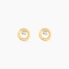 Discount Histoire d'Or Boucles D'oreilles Puces Edmee Cercle Or Jaune Oxyde De Zirconium