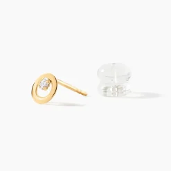 Discount Histoire d'Or Boucles D'oreilles Puces Edmee Cercle Or Jaune Oxyde De Zirconium