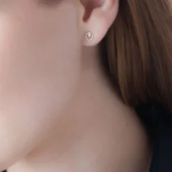 Discount Histoire d'Or Boucles D'oreilles Puces Edmee Cercle Or Jaune Oxyde De Zirconium