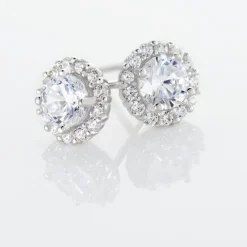 Histoire d'Or Boucles D'oreilles Puces Eternite Argent Blanc Oxyde De Zirconium* Boucles D'Oreilles|Boucles D'Oreilles Fantaisie