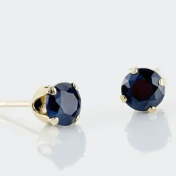 Histoire d'Or Boucles D'oreilles Puces Elea Serti Griffe Or Jaune Saphir* Boucles D'Oreilles|Clous D'Oreilles