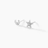Histoire d'Or Boucles D'oreilles Puces Eden Or Blanc Oxyde De Zirconium* Boucles D'Oreilles|Clous D'Oreilles