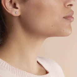 Histoire d'Or Boucles D'oreilles Puces Eden Or Blanc Oxyde De Zirconium* Boucles D'Oreilles|Clous D'Oreilles