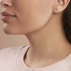 Histoire d'Or Boucles D'oreilles Puces Eden Or Blanc Oxyde De Zirconium* Boucles D'Oreilles|Clous D'Oreilles