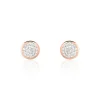 Histoire d'Or Boucles D'oreilles Puces Edmee Cercle 0 Or Rose Strass* Boucles D'Oreilles|Clous D'Oreilles