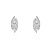 Histoire d'Or Boucles D'oreilles Puces Eternite Or Blanc Diamant