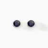 Histoire d'Or Boucles D'oreilles Puces Edy Serti Clos Or Blanc Saphir* Boucles D'Oreilles|Clous D'Oreilles