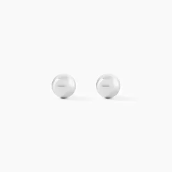 Outlet Histoire d'Or Boucles D'oreilles Puces Fidelia Boule Or Blanc