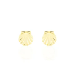 Discount Histoire d'Or Boucles D'oreilles Puces Franzine Coquillage Or Jaune