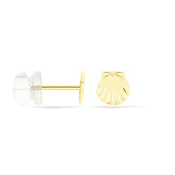 Discount Histoire d'Or Boucles D'oreilles Puces Franzine Coquillage Or Jaune