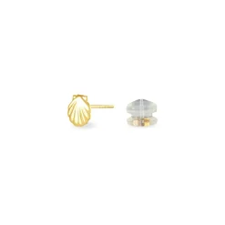 Discount Histoire d'Or Boucles D'oreilles Puces Franzine Coquillage Or Jaune