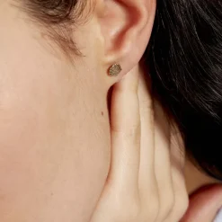 Discount Histoire d'Or Boucles D'oreilles Puces Franzine Coquillage Or Jaune