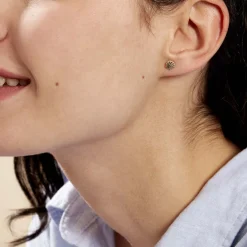 Discount Histoire d'Or Boucles D'oreilles Puces Franzine Coquillage Or Jaune