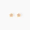 Clearance Histoire d'Or Boucles D'oreilles Puces Fleur Email Or Jaune