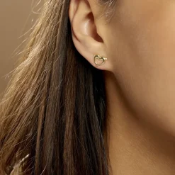 Outlet Histoire d'Or Boucles D'oreilles Puces Fulvie Double Dauphins Or Jaune