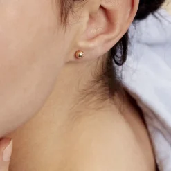 New Histoire d'Or Boucles D'oreilles Puces Fidelia Boule Or Jaune