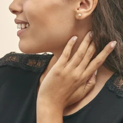 Histoire d'Or Boucles D'oreilles Puces Fidelia Boule Sablee Or Jaune* Boucles D'Oreilles|Clous D'Oreilles