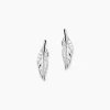 Histoire d'Or Boucles D'oreilles Puces Feath Argent Blanc Oxyde De Zirconium* Boucles D'Oreilles|Boucles D'Oreilles Fantaisie