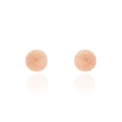 Clearance Histoire d'Or Boucles D'oreilles Puces Fidelia Boule Sablee or rose