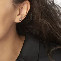 Online Histoire d'Or Boucles D'oreilles Puces Fidelia Boule or blanc