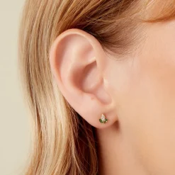 Outlet Histoire d'Or Boucles D'Oreilles Puces Firenze Or Jaune Oxyde De Zirconium