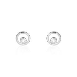 Sale Histoire d'Or Boucles D'oreilles Puces Fidelia Or Blanc Diamant