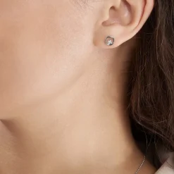 Sale Histoire d'Or Boucles D'oreilles Puces Fidelia Or Blanc Diamant