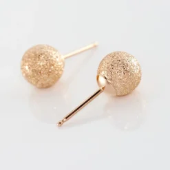 Best Histoire d'Or Boucles D'oreilles Puces Fidelia Boule Sablee or rose