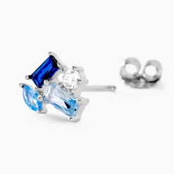 Histoire d'Or Boucles D'oreilles Puces Guillemette Argent Blanc Pierre D'imitation* Boucles D'Oreilles|Boucles D'Oreilles Fantaisie