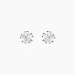Histoire d'Or Boucles D'oreilles Puces Gisabel Argent Blanc Oxyde De Zirconium* Boucles D'Oreilles|Boucles D'Oreilles Fantaisie