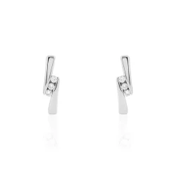 Histoire d'Or Boucles D'oreilles Puces Galya Or Blanc Diamant* Boucles D'Oreilles|Clous D'Oreilles