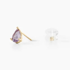 Discount Histoire d'Or Boucles D'oreilles Puces Goutte Or Jaune Améthyste or jaune améthyste violet