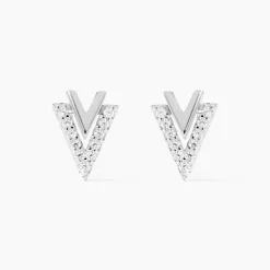 Sale Histoire d'Or Boucles D'oreilles Puces Guenolee Argent Blanc Oxyde De Zirconium