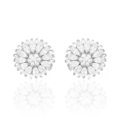 Histoire d'Or Boucles D'oreilles Puces Hyelana Argent Blanc Oxyde De Zirconium