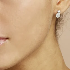 Histoire d'Or Boucles D'oreilles Puces Harold Argent Blanc Oxyde De Zirconium