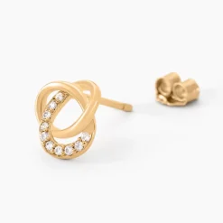 Sale Histoire d'Or Boucles D'oreilles Puces Henia Plaqué Or Jaune Oxyde De Zirconium