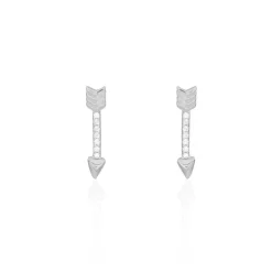 Hot Histoire d'Or Boucles D'oreilles Puces Harrow Argent Blanc Oxyde De Zirconium