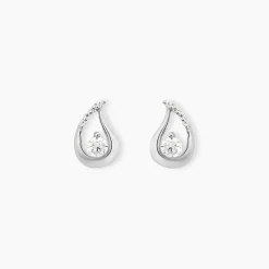 Histoire d'Or Boucles D'oreilles Puces Helie Goutte Or Blanc Oxyde De Zirconium* Boucles D'Oreilles|Clous D'Oreilles
