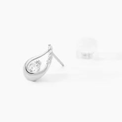 Histoire d'Or Boucles D'oreilles Puces Helie Goutte Or Blanc Oxyde De Zirconium* Boucles D'Oreilles|Clous D'Oreilles