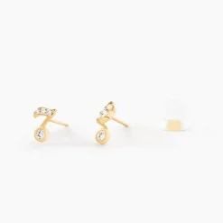 Histoire d'Or Boucles D'Oreilles Puces Hopcyn Or Jaune Oxyde De Zirconium* Boucles D'Oreilles|Clous D'Oreilles
