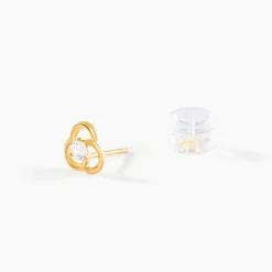 New Histoire d'Or Boucles D'Oreilles Puces Isaias Or Jaune Oxyde De Zirconium