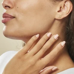 Online Histoire d'Or Boucles D'oreilles Puces Ilhame Nid Or Jaune