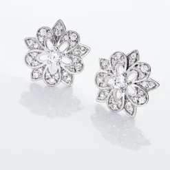 Histoire d'Or Boucles D'oreilles Puces Iona Argent Blanc Oxyde De Zirconium* Boucles D'Oreilles|Boucles D'Oreilles Fantaisie