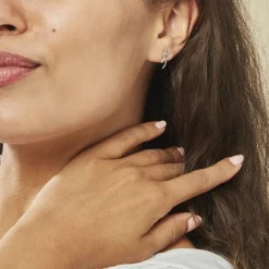 Discount Histoire d'Or Boucles D'oreilles Puces Ivelyse Argent Blanc