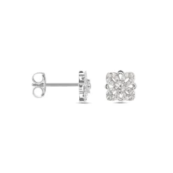 Sale Histoire d'Or Boucles D'oreilles Puces Isia Argent Blanc Oxyde De Zirconium