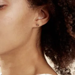 Histoire d'Or Boucles D'oreilles Puces Izild Or Jaune Rubis